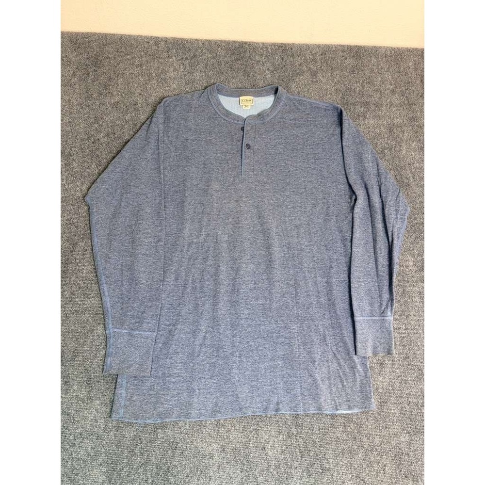 LL Bean Tradional Fit River Driver Blue Shirt Wool Nylon Long Sleeve Sz‎ XL Tall
